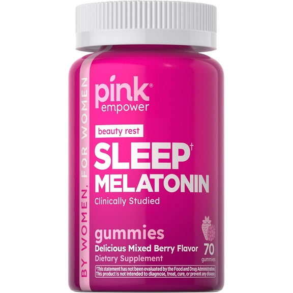 Melatonin Gummies | 10mg | Max Potency | 70 Count | Mixed Berry Flavor | by PINK