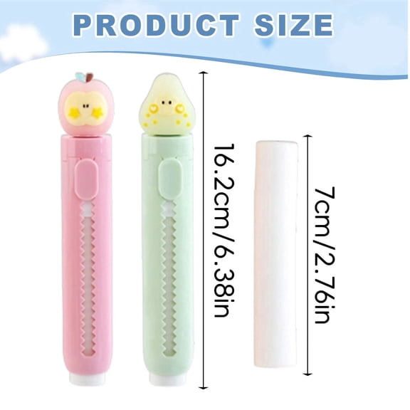 Wanyng Pencil Sliding Retractable Eraser, Pink