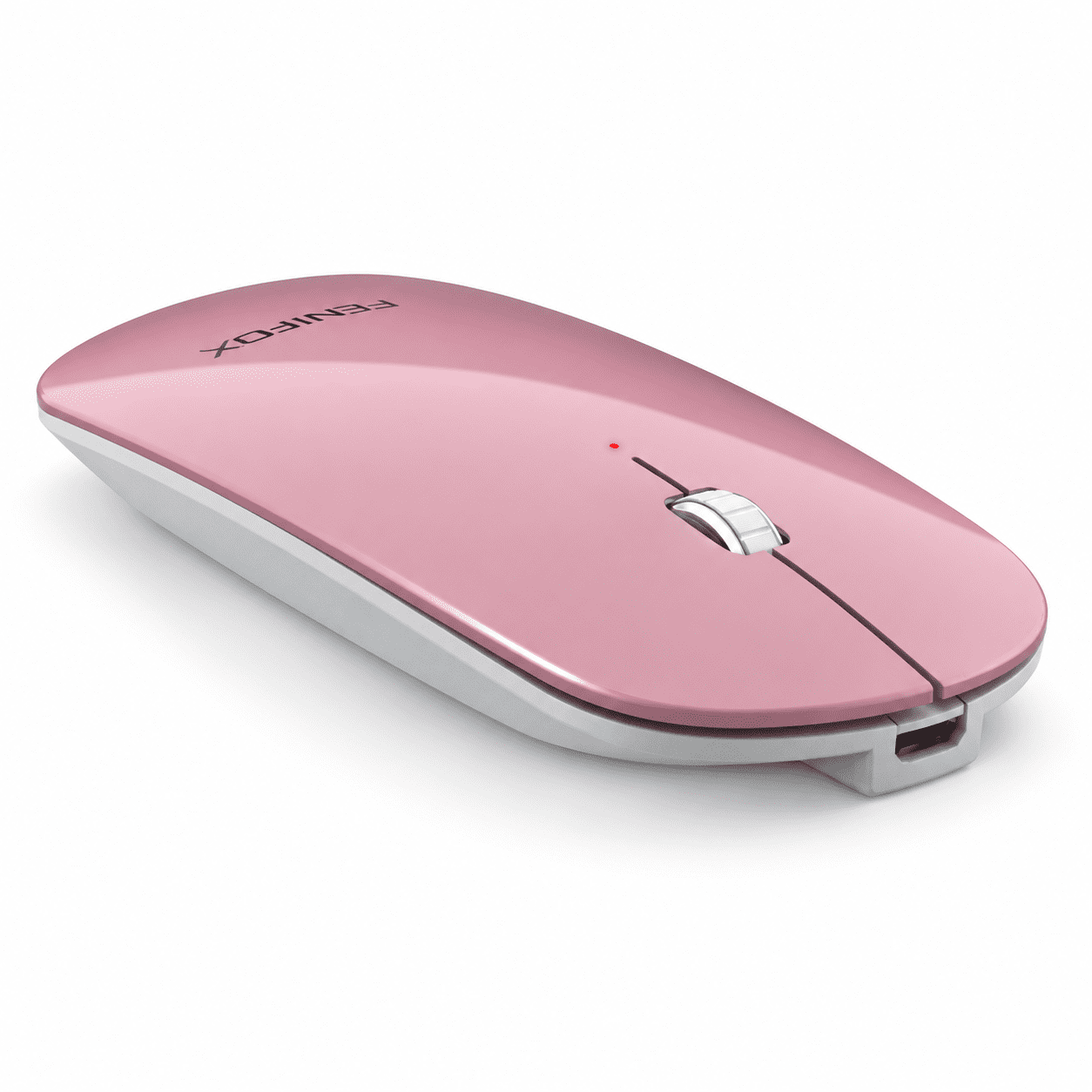 Small Pink Computer Mouse Pink Slim Portable Rechargeable Wireless Computer Mouse for Laptop PC ...