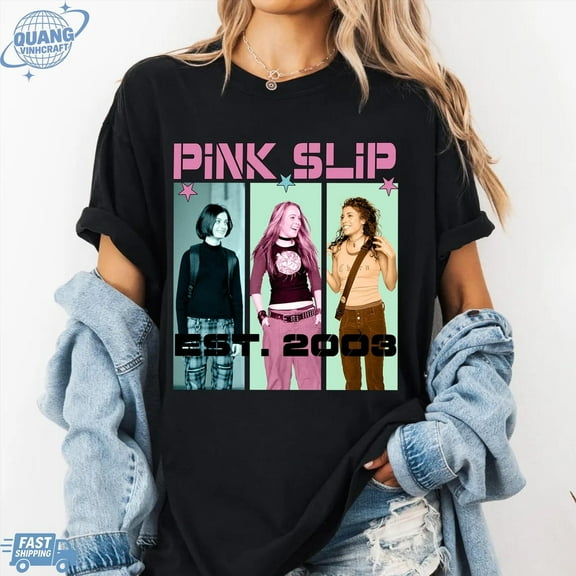 Pink Slip T-Shirt, Freakier Friday Tee, Inspired Band Graphic Tee, Retro Band Shirt, Y2K Movie Merch, Oversized Vintage Tee