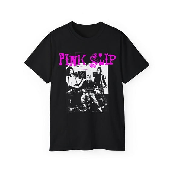 Pink Slip Tee – Retro Graphic Band T-Shirt, Vintage Y2K Rock Style, Unisex Music Fan Shirt