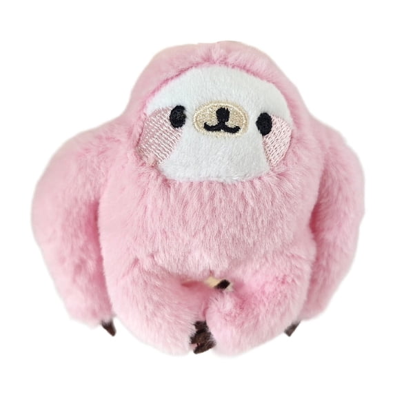 Pink Sloth Stuffed Animal, Realistic Plush Sloth Toy, 4 Inches Tall For Kids, Toddlers, Birthday Gifts, Room Decor, Playtime, Collectors