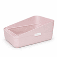 thumbnail image 1 of Pink Small Cat Litter Box, Low Entry Removable Tray For Cats Under 8 Lbs, 1 of 8