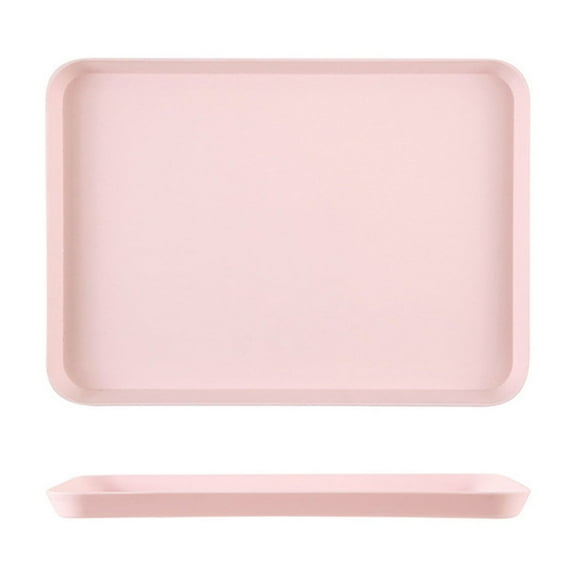 Pink Small Pink Rectangular Food Tray Kitchen Fruit Plate Dish Snack Serving Platter For Dining Table Party Picnic Outdoor Events Holiday Gathering Dishwasher Safe