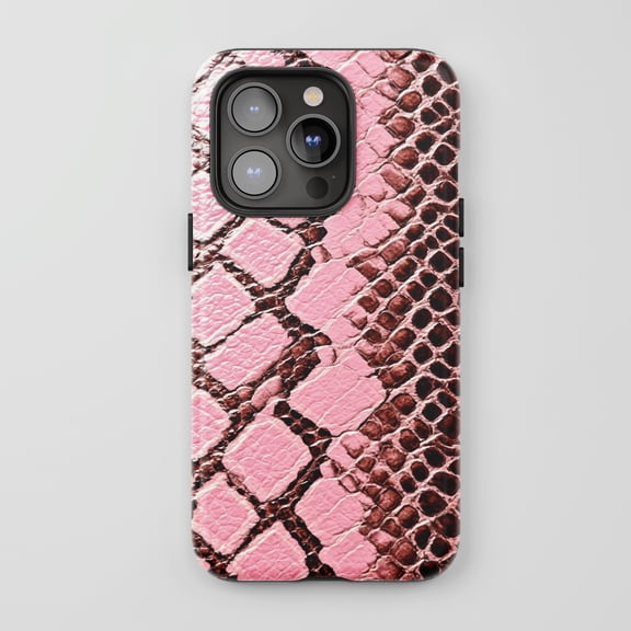 Pink Snake Print For iPhone Protective Phone Case Fashionable Design