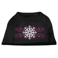 thumbnail image 1 of Pink Snowflake Swirls Screenprint Shirts Black XXL - 18, 1 of 1