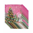 thumbnail image 1 of Pink Snowman Christmas Cloth Napkins Set of 8 Reusable Dinner Napkins, Xmas Tree Ball Snowflake Winter Cocktail Napkin Washable Table Napkins for Wedding/Holiday Party/Baby Shower 20"x20", 1 of 7