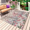thumbnail image 1 of Pink Snowman Christmas Outdoor Rug 3x5 Ft, Non Slip Washable Area Rug, Xmas Floral Tree Snowflake Rustic Patio Rugs Carpet Runner, Large Floor Mat for Indoor/Outdoor Deck Porch Camping, 1 of 8