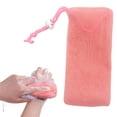 thumbnail image 1 of Pink Soap Bag, Mesh Soap Pouch with Drawstring and Adjustable Buckle, Exfoliating Soap Pouch, 1Pcs Reusable Soap Pouch, Foaming Mesh Soap Shower Bag 7.5 Inch, 1 of 9