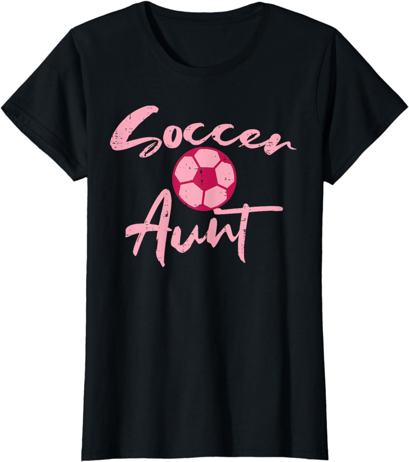 Pink Soccer Aunt Football Family Matching Aunty Auntie Women TShirt