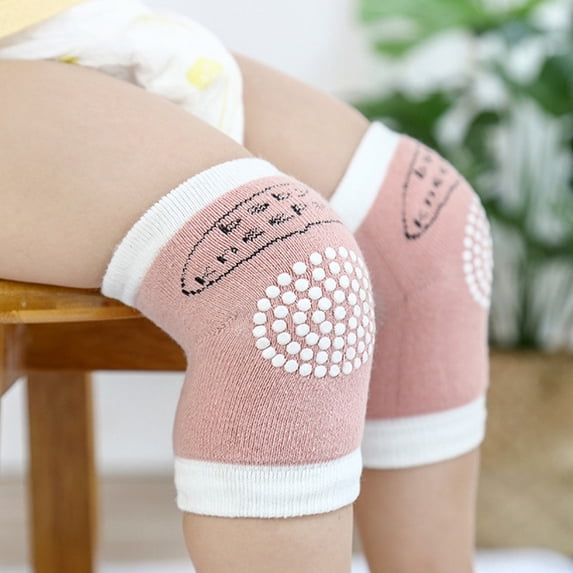 Pink Socks Baby Crawling Anti-Slip Knee Compression Sleeve Unisex Kneecap Coverage