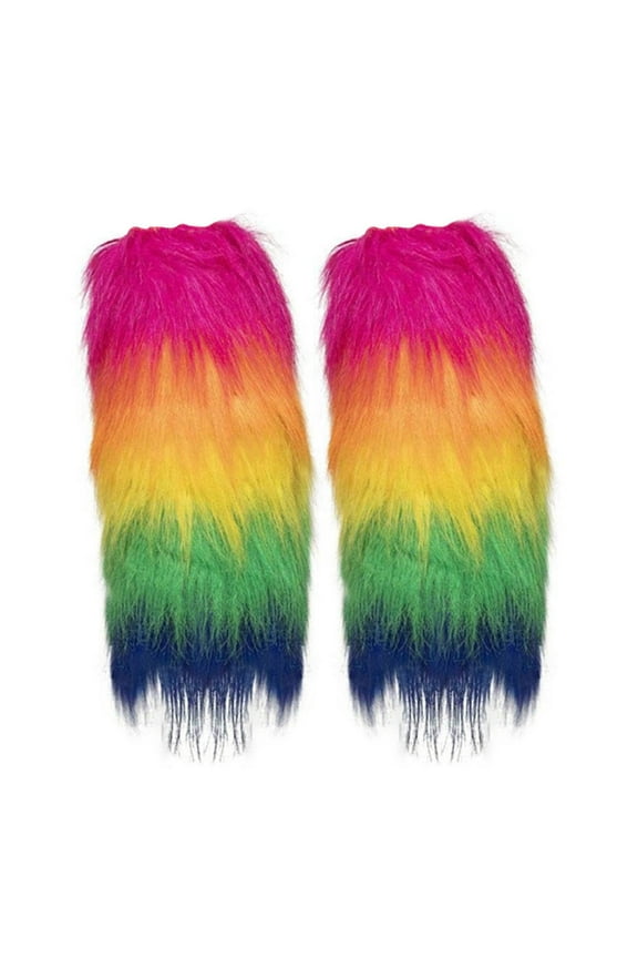 Pink Socks Furry Boot Cover Imitation Socks Shoe Cover Leg Cover Long Foot Cover Women's Leg Warmers Warm and Slim