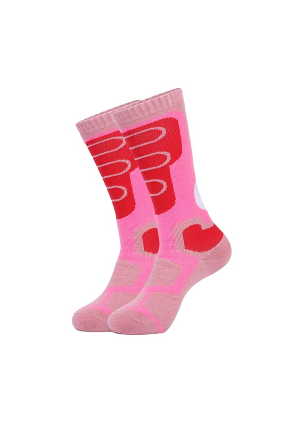 Pink Socks Ski Socks Kids Winter Thermal Snow Socks Skiing Snowboarding Skating Socks for Boys Girls Youth