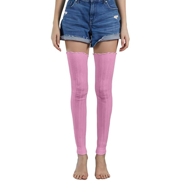 Pink Socks Women Knee High Socks Striped Women's Long Socks Harajuku Thigh High Socks for Girls Plus Size Stockings