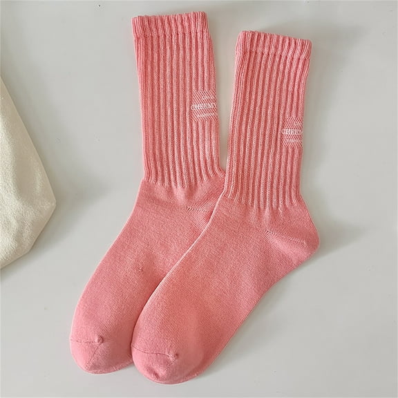 Pink Socks Women Thin Cotton Socks Soft Cotton Bootie Socks Women Above Ankle Crew Socks