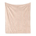 thumbnail image 1 of Pink Soft Flannel Fleece Throw Blanket, Country Life Theme Vintage Old House Romantic with Bold Stripes Artwork, Cozy Plush for Indoor and Outdoor Use, 50" x 70", Pale Salmon and White, by Ambesonne, 1 of 5