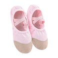thumbnail image 1 of Pink Soft Soled Dance Practice Shoes For Girls With Breathable Material And Suede Soles, For Easy Movement, 1 of 3