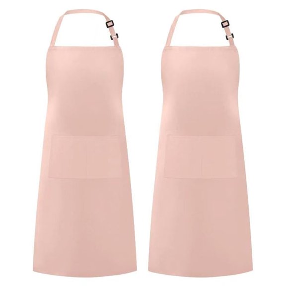 KSMOVIN Pink Chef Apron with Adjustable Neck Strap for Cooking