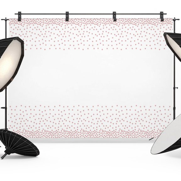 Pink Speckles Grain Backdrops for Photography, Modern Minimalist Dots White Background Fabric Photo Background Sturdy Studio Props for Photo Studio, Video Recording, Booth & Photoshoot 7x5ft