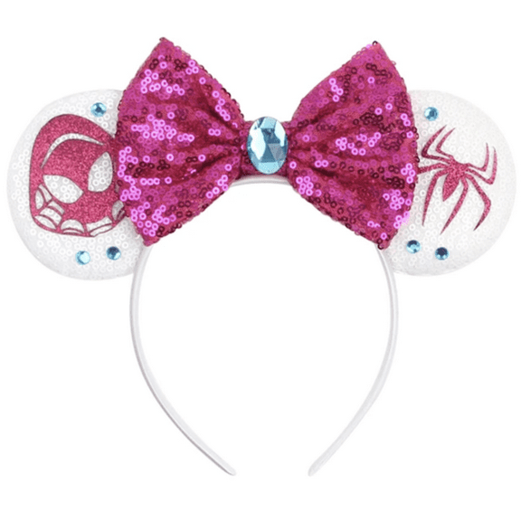 Pink Spider Minnie Ears , Mickey Ears, Princess Ears, Minnie Ears, Mickey Ears