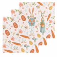 thumbnail image 1 of Pink Spring Easter Kitchen Dish Towels for Drying Dishes Set of 3, Bunny Carrots Eggs Floral Botanical Waffle Weave Microfiber Hand Tea Bathroom Towels Quick Dry & Absorbent Towel 12x12, 1 of 7