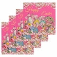 thumbnail image 1 of Pink Spring Easter Kitchen Dish Towels for Drying Dishes Set of 4, Bunny Eggs Floral Botanical Waffle Weave Microfiber Hand Tea Bathroom Towels Quick Dry & Absorbent Towel 12x12, 1 of 7