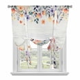 thumbnail image 1 of Pink Spring Floral Balloon Curtains 63 Inch Length for Living Room/Bedroom, Elegant Flowers Farmhouse Botanical Wooden Rod Pocket Privacy Door Curtains Decorative Tie Up Shade for Window 52"x63", 1 of 8