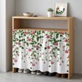thumbnail image 1 of Pink Spring Floral Cabinet Curtain 35"Wx35"L, Dustproof Under Sink Skirt with Self Adhesive Tape, Green Summer Botanical Cabinet Curtain Cover for Kitchen Sink, Bathroom Vanity, Laundry Room, 1 of 9