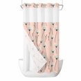 thumbnail image 1 of Pink Spring Floral No Hook Shower Curtain Waterproof, Bathroom Curtains with Snap in Liners and See Through Top Window, Watercolor Botanical Summer Hotel Style Bathtub Curtains Shower 36"Wx72"L, 1 of 8