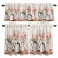 thumbnail image 1 of Pink Spring Floral Kitchen Curtains Sets for Windows 24 Inch Length, Modern Oil Painted Botanical Rod Pocket Window Treatments Tier Curtains and Valances Set for Bedroom/Bathroom, 1 of 8