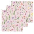 thumbnail image 1 of Pink Spring Floral Kitchen Dish Towels for Drying Dishes Set of 3, Flowers Botanical Elegant Pastoral Waffle Weave Microfiber Hand Tea Bathroom Towels Quick Dry & Absorbent Towel 12x12, 1 of 7