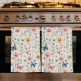 thumbnail image 1 of Pink Spring Floral Kitchen Towels Set of 1, Elegant Pastoral Flowers Butterflies Rustic Absorbent Dish Towels for Kitchen, Microfiber Hand Towel, Quick Drying Tea Towel Decorative Dishcloths, 1 of 7