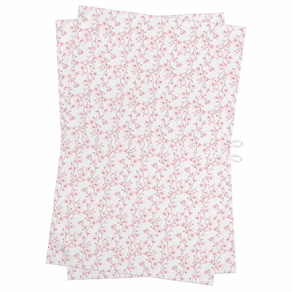 Pink Spring Floral Kitchen Towels Set of 2, Water Absorbent Dish Towel, Elegant Watercolor Summer Botanical Decorative Hand Towels - Quick Drying Cloth for Cooking Baking, 18x28 Inch
