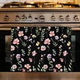 thumbnail image 1 of Pink Spring Floral Kitchen Towels Set of 3, Flowers Botanical Elegant Pastoral Black Absorbent Dish Towels for Kitchen, Microfiber Hand Towel, Quick Drying Tea Towel for Cleaning Dishcloths, 1 of 7