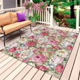thumbnail image 1 of Pink Spring Floral Outdoor Rug 4x6 Ft, Non Slip Washable Area Rug, Vintage Summer Botanical Patio Rugs Carpet Runner, Large Floor Mat for Indoor/Outdoor Deck Porch Camping, 1 of 8