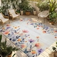thumbnail image 1 of Pink Spring Floral Outdoor Rug for Patio/Deck/Porch, Non-Slip Large Area Rug 3 x 5 Ft, Elegant Flowers Farmhouse Botanical Wooden Indoor Outdoor Rugs Washable Area Rugs, Camping Rug Carpet Runner, 1 of 8