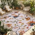 thumbnail image 1 of Pink Spring Floral Outdoor Rug for Patio/Deck/Porch, Non-Slip Large Area Rug 4 x 6 Ft, Summer Botanical Vintage Birds Indoor Outdoor Rugs Washable Area Rugs, Reversible Camping Rug Carpet Runner, 1 of 8