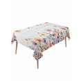 thumbnail image 1 of Pink Spring Floral Rectangle Tablecloth, Elegant Flowers Farmhouse Botanical Wooden Waterproof & StainResistant Tablecloth, Washable Oil-proof Table Cover for Dining/Party/Wedding/Buffet 60x120 In, 1 of 9