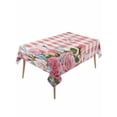 thumbnail image 1 of Pink Spring Floral Rectangle Tablecloth, Watercolor Flowers Butterfly Checkered Waterproof & StainResistant Tablecloth, Washable Oil-proof Table Cover for Dining/Party/Wedding/Buffet 60x120 In, 1 of 9