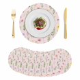 thumbnail image 1 of Pink Spring Floral Round 13 Inch Placemats Set of 8, Flowers Botanical Elegant Pastoral HeatResistant Non Slip Place Mats for Dining Table, Wipeable Braided Kitchen Table Mats for Housewarming, 1 of 9