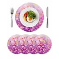 thumbnail image 1 of Pink Spring Floral Round Placemats Set of 4 for Dinning Tables,Heat-proof Braided Table Mats 15 Inch,Modern Oil Painted Daisy Botanical Washable Place Mat for Kitchen Restaurant Party Table Decor, 1 of 9
