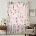 thumbnail image 1 of Pink Spring Floral Sheer Curtains 63 Inches Long, Flowers Botanical Elegant Pastoral Light Filering Curtains, Breathable Simi Curtain Privacy Drapes for Living Room Bedroom Window Treatment, 1 of 9