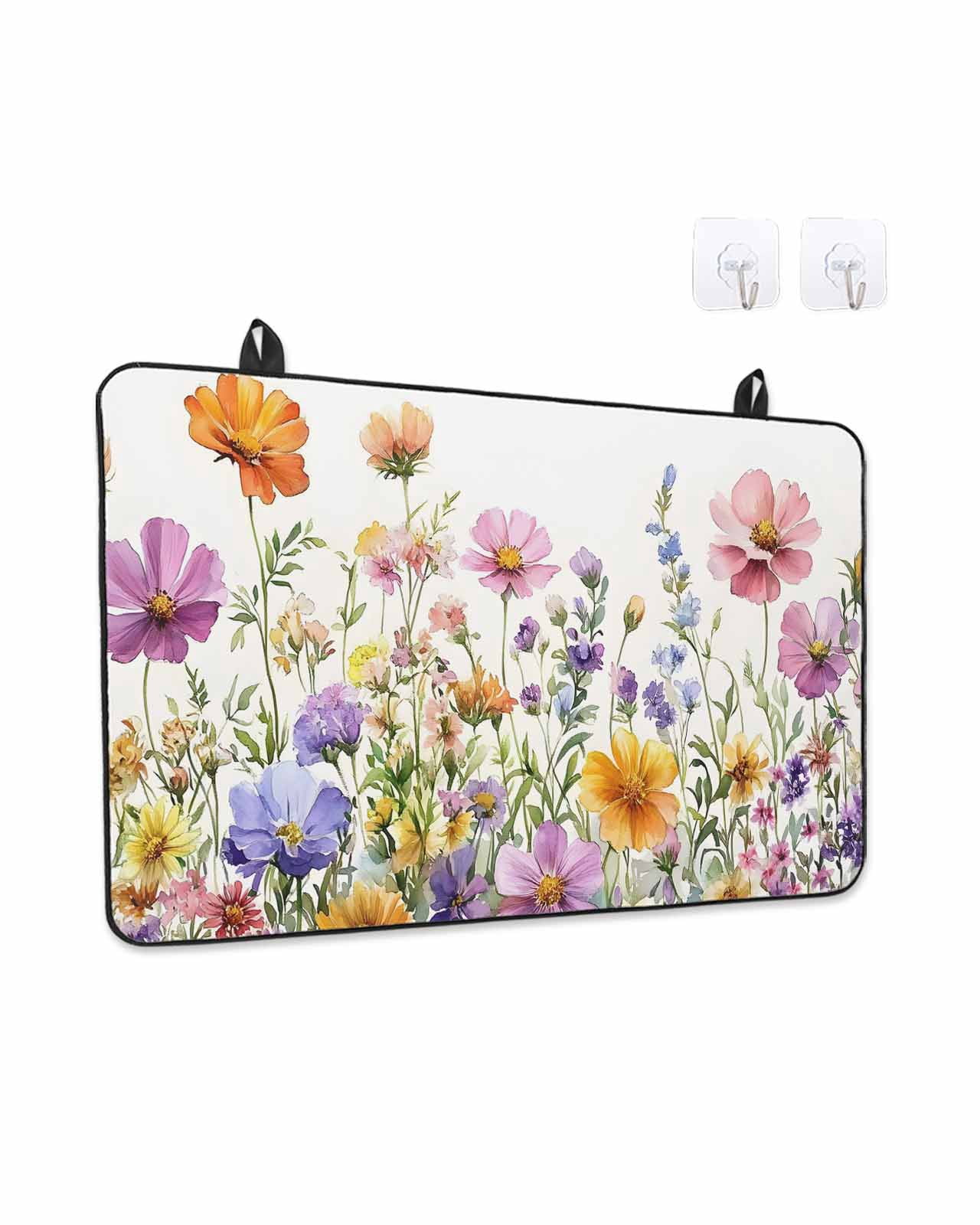 Spring Cook Top Pink Spring Floral Stove Top Covers for Electric Stove, Kitchen Glass ...