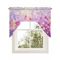 thumbnail image 1 of Pink Spring Floral Swag Valance for Windows 56'' x 36'', Summer Daisy Botanical Oil Painting Light Filtering Kitchen Curtains Valances for Bathroom/Living Room/Bedroom/Café, Rod Pocket Curtain Panel, 1 of 6