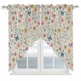 thumbnail image 1 of Pink Spring Floral Swag Valances for Windows 2 Pack, Kitchen Window Curtains 36 Inch Length, Elegant Pastoral Flowers Butterflies Rustic Privacy Swag Curtains for Living Room/Bathroom 36"x36", 1 of 8