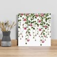 thumbnail image 1 of Pink Spring Floral Wall Art Painting on Canvas, Green Summer Botanical Canvas Art Home Prints Wall Art Framed Modern Artwork for Living Room Bedroom Wall Decor 16x16in, 1 of 9