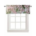 thumbnail image 1 of Pink Spring Flowers Kitchen Valances for Windows Farmhouse Linen Window Valance Curtain for Living Room Window Treatment Summer Floral Botanical White Valance Rod Pocket Topper Drape, 42 x 18 Inch, 1 of 6