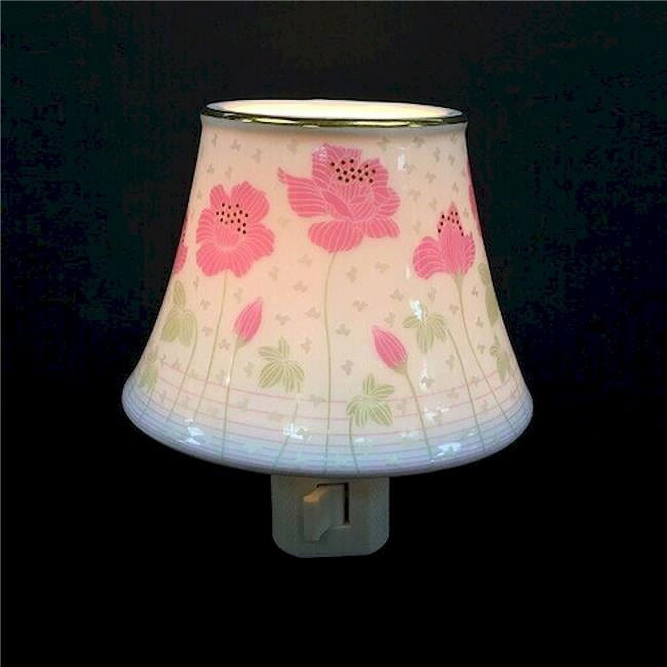 Pink Spring Flowers on Lamp Shade Shaped Night Light - Walmart.com