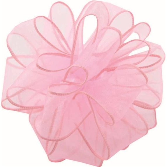 Pink Spring Sheer Wired Ribbon