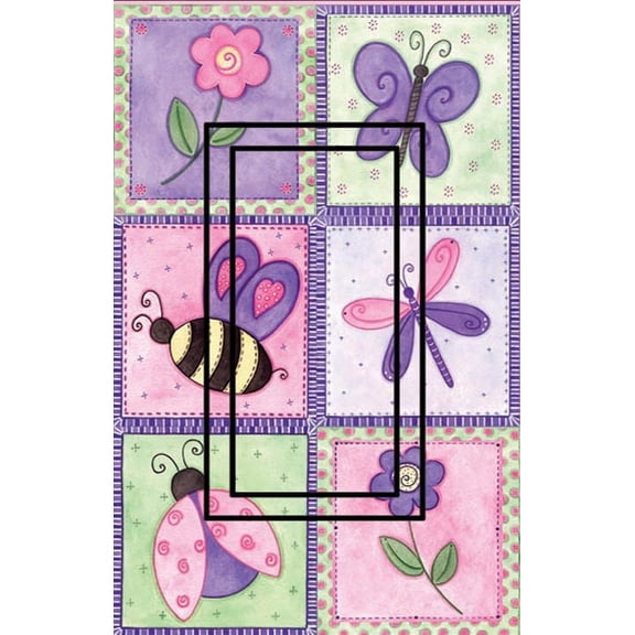 Pink Springtime OP Single Rocker SwitchStix Peel and Stick Art Deco Switch Plate Cover Applique Washable Heat/Steam/Water-Resistant - 1 unit